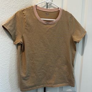 Madewell size large pink and tan women’s t shirt